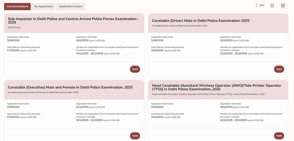 Delhi Police SI & CAPFs